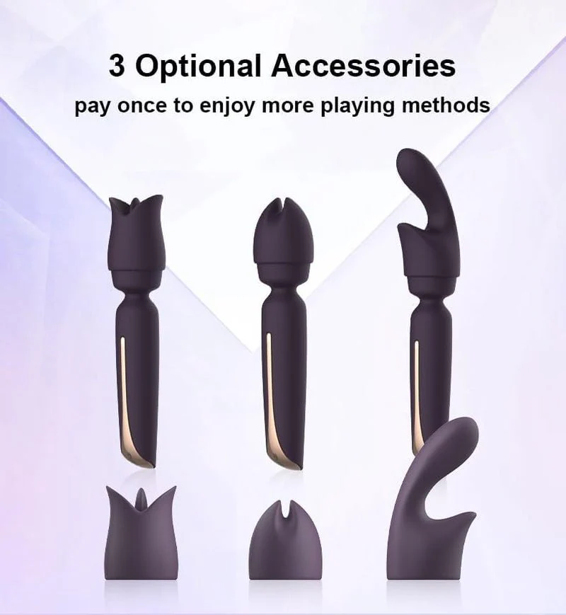 VelvetVerse 3-Attachment Wand Vibrator Kit - Image 5