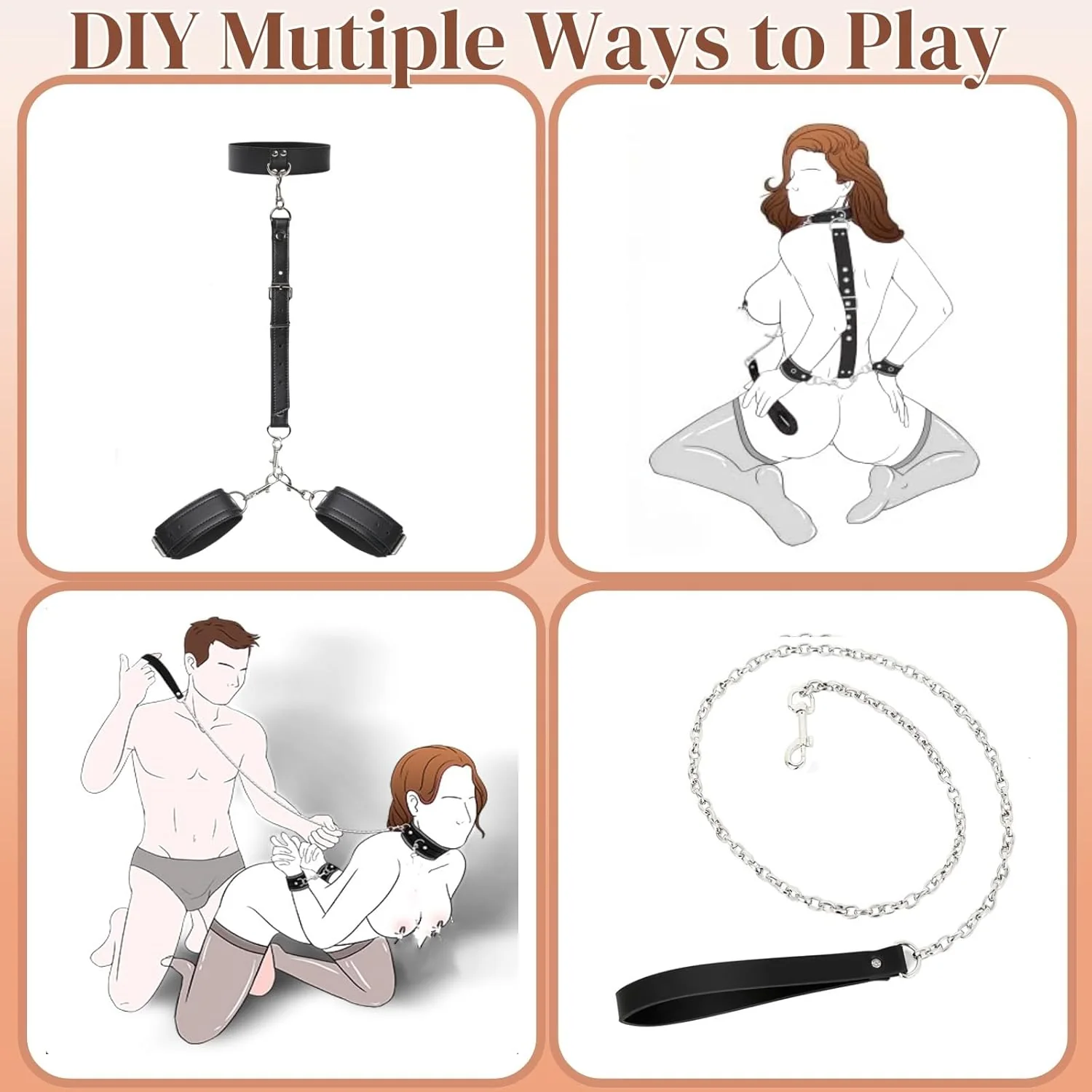 VelvetVice Wrist & Thigh BDSM Harness - Image 4