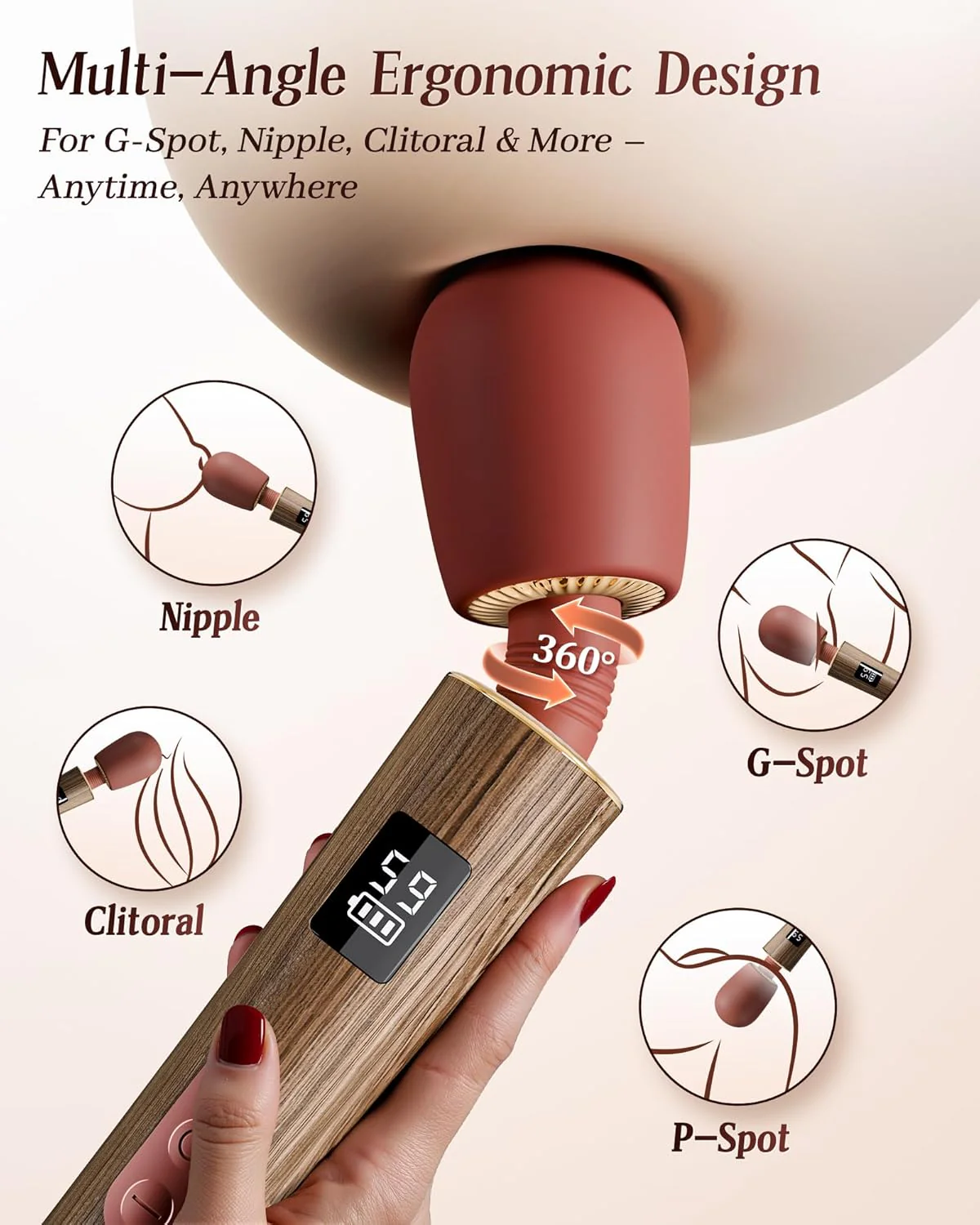 VelvetWave 9-Mode Luxury Wand Vibrator - Image 3