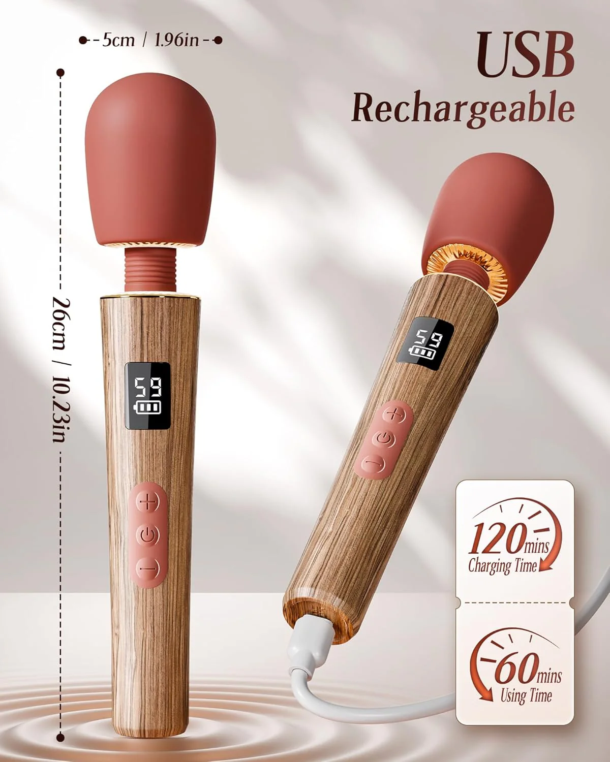 VelvetWave 9-Mode Luxury Wand Vibrator - Image 6