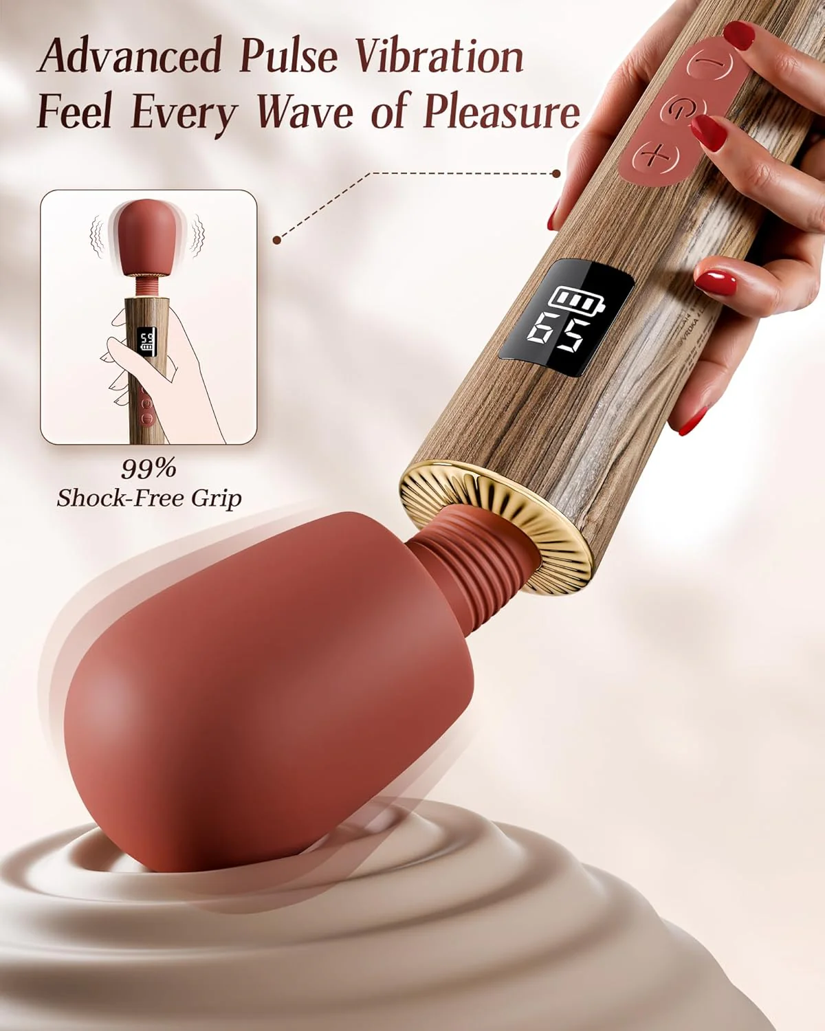 VelvetWave 9-Mode Luxury Wand Vibrator - Image 7