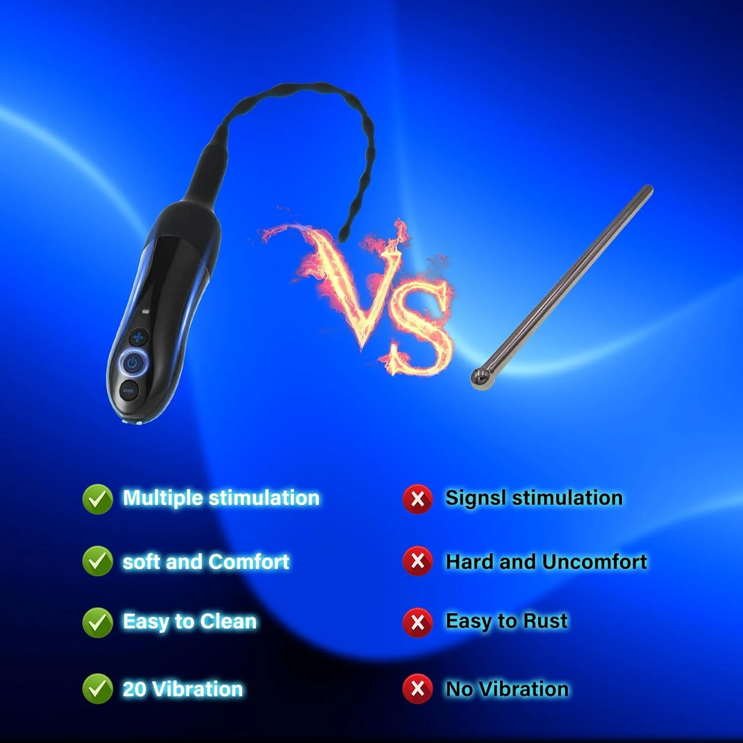 VibeDepth 20-Mode Urethral Vibrator Male Plug - Image 6