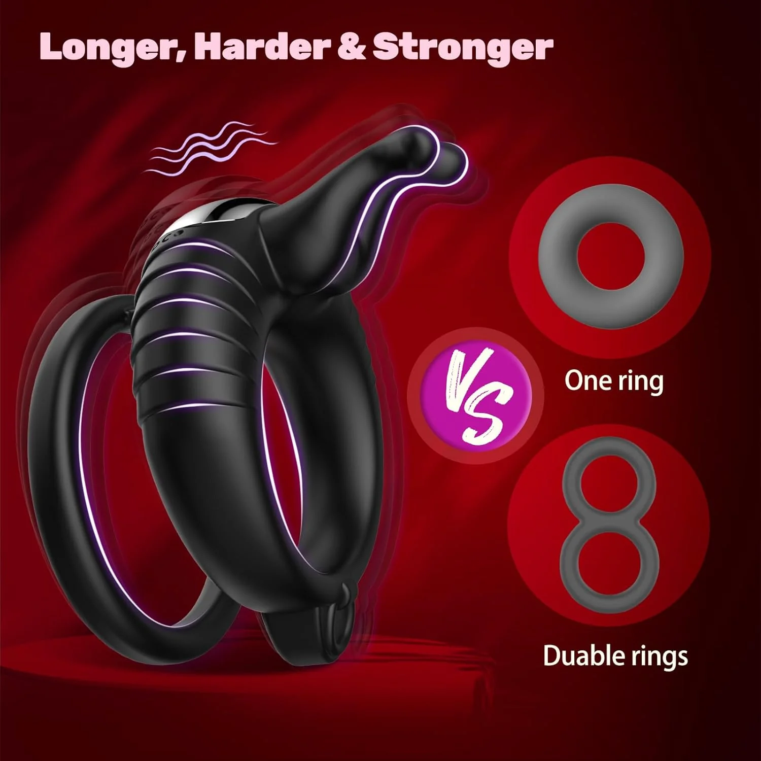 VibeDuo Remote Vibrating Cock Ring - Image 4
