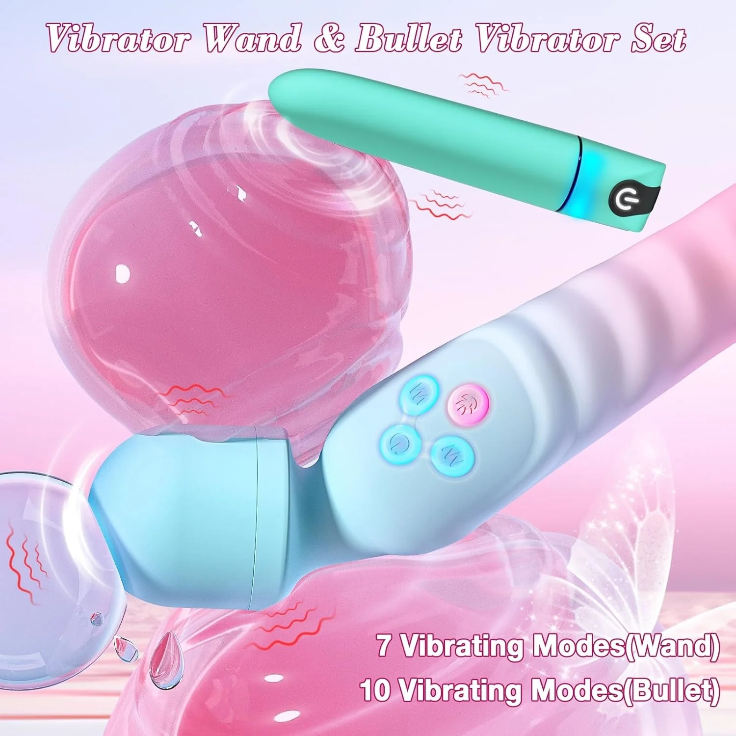 VibeDuo Wand & Bullet Vibrator Set - Image 3