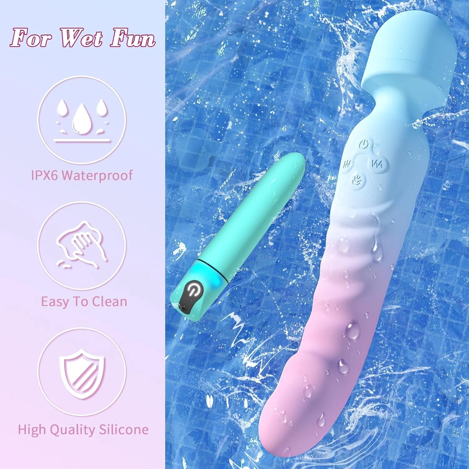 VibeDuo Wand & Bullet Vibrator Set - Image 5