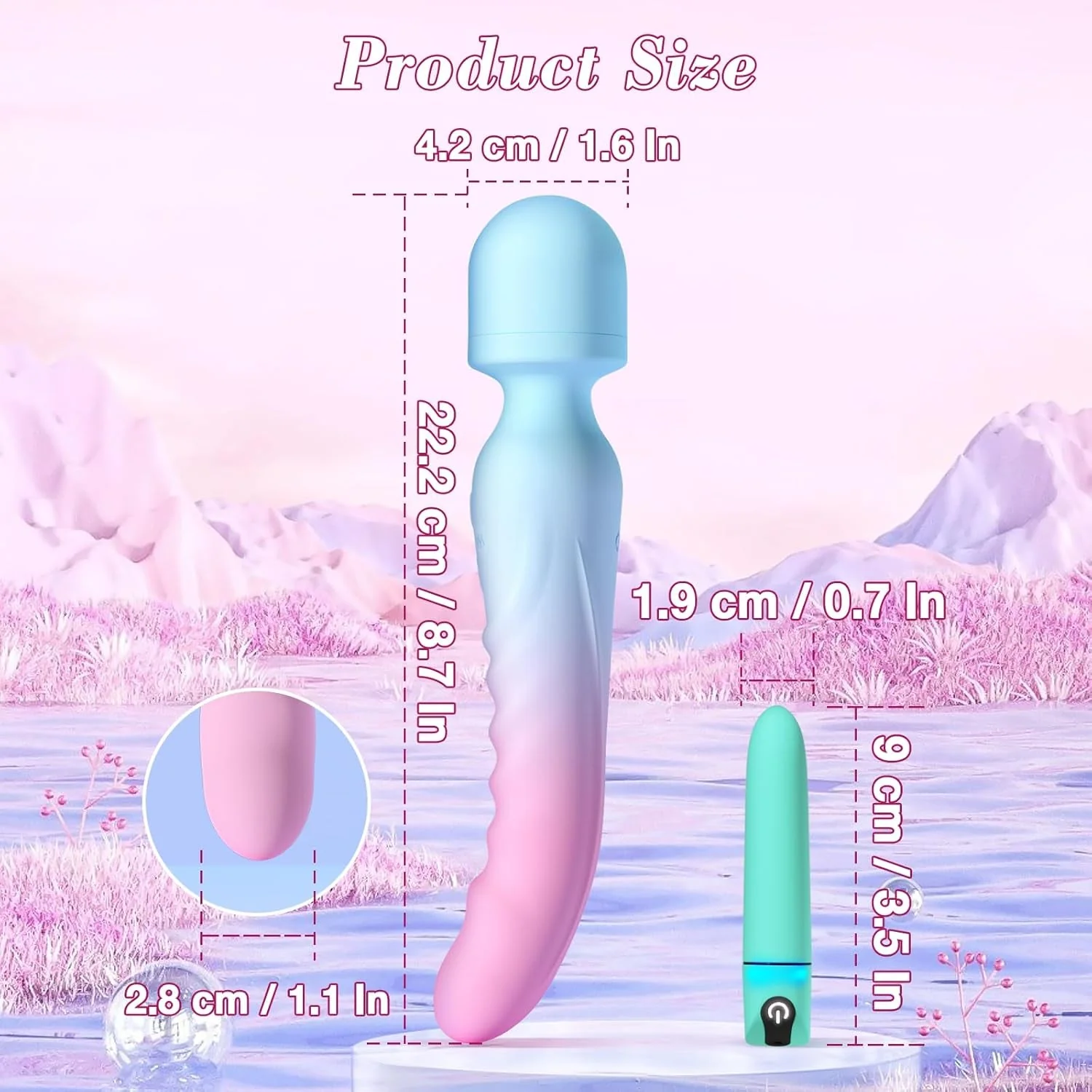 VibeDuo Wand & Bullet Vibrator Set - Image 6