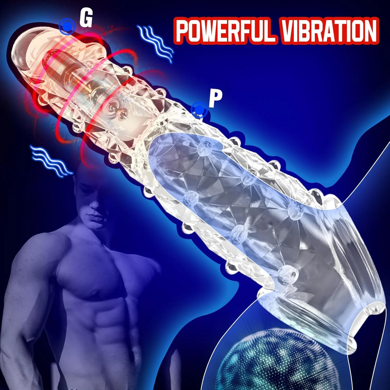 VibeFit Reusable Vibrating Penis Sleeve - Image 4