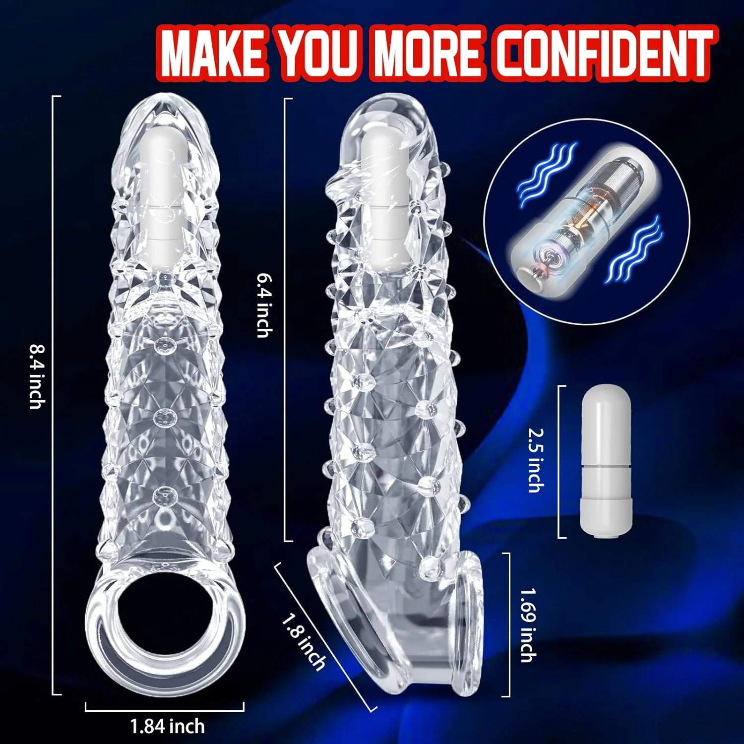 VibeFit Reusable Vibrating Penis Sleeve - Image 5