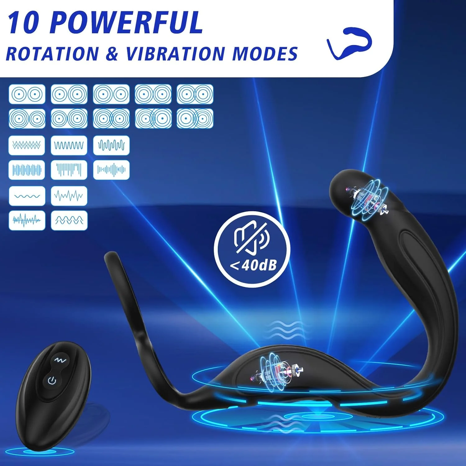 VibeFlex 360° Prostate Massager Cock Ring - Image 4