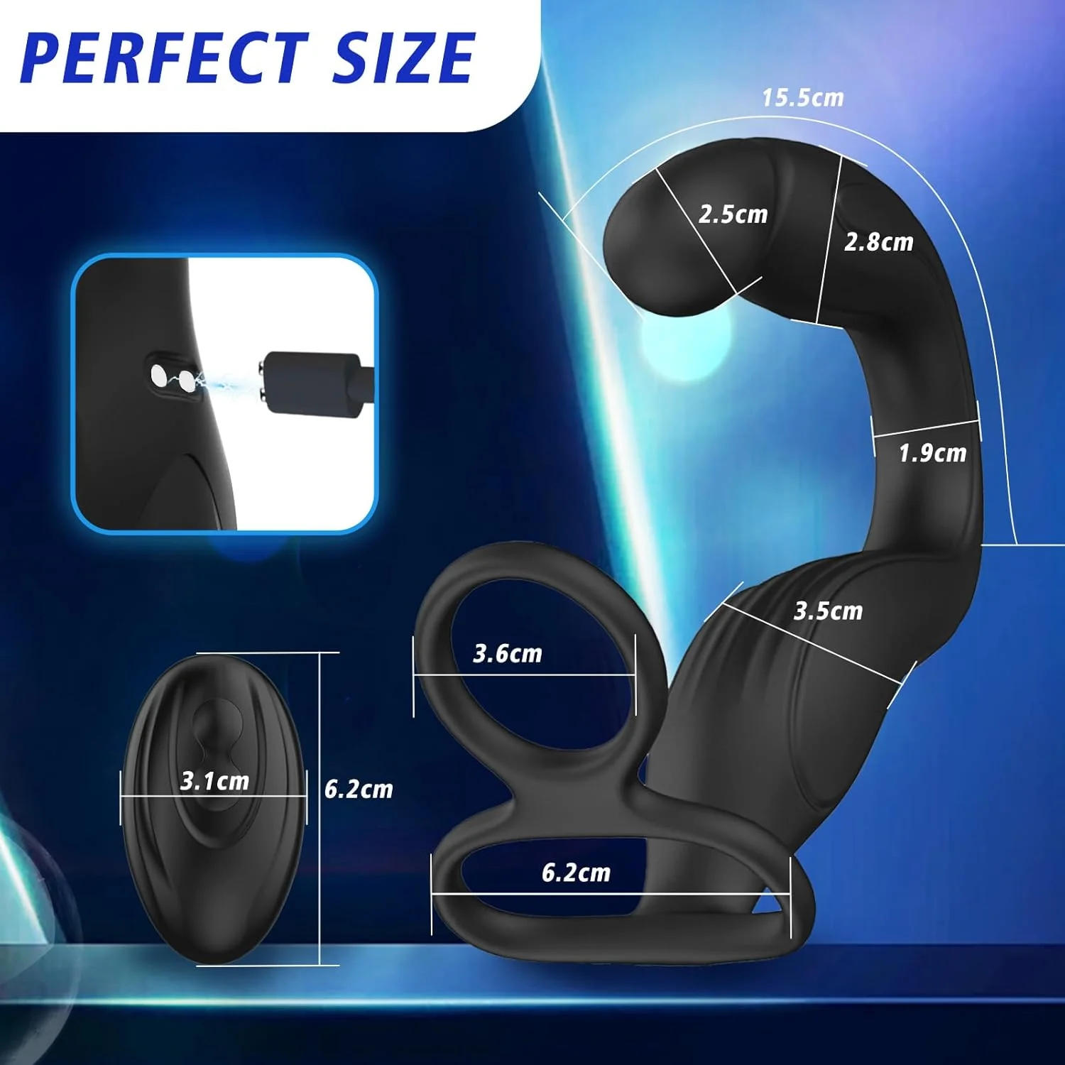 VibeFlex 360° Prostate Massager Cock Ring - Image 7