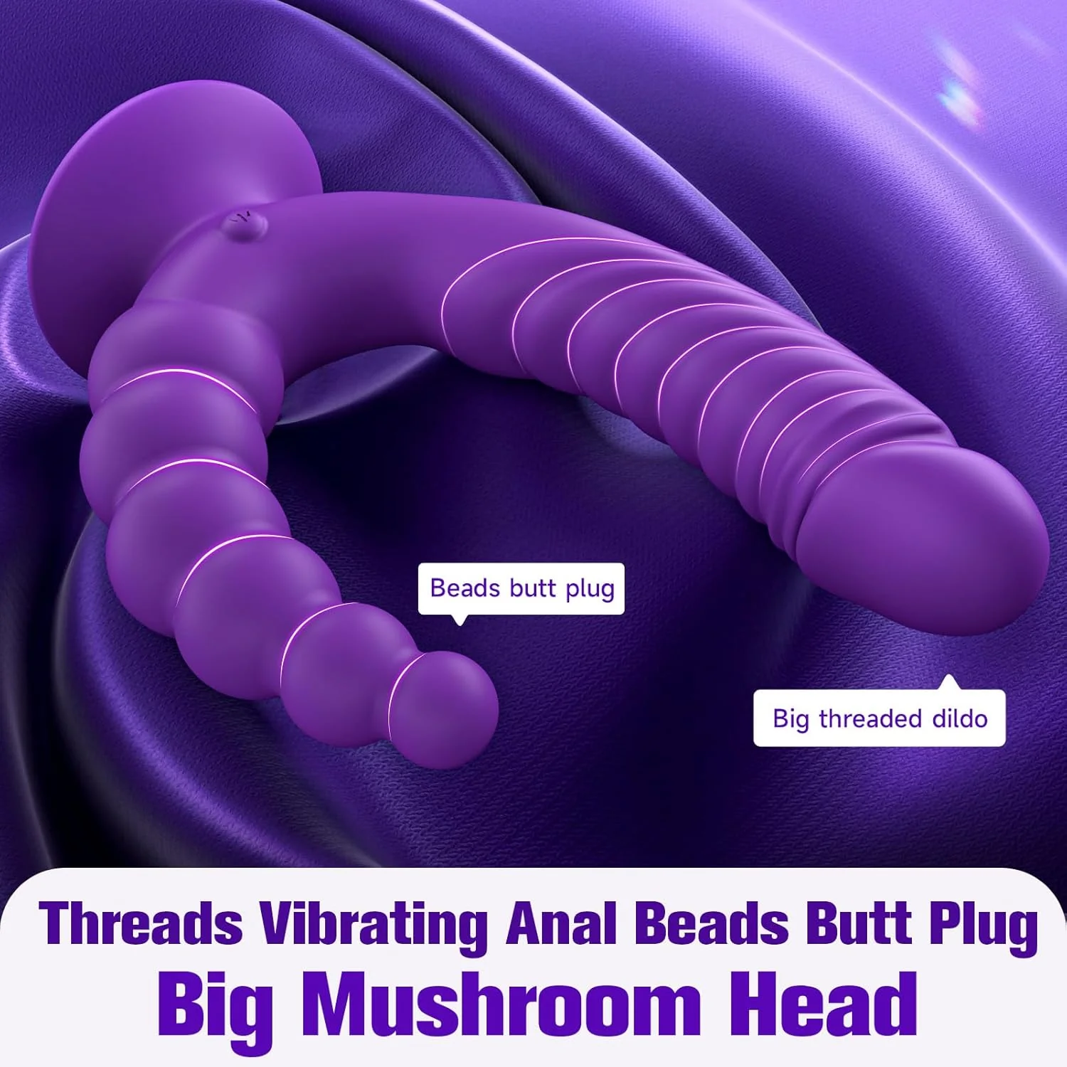 VibeFlex Double-Ended Vibrating Dildo - Image 3