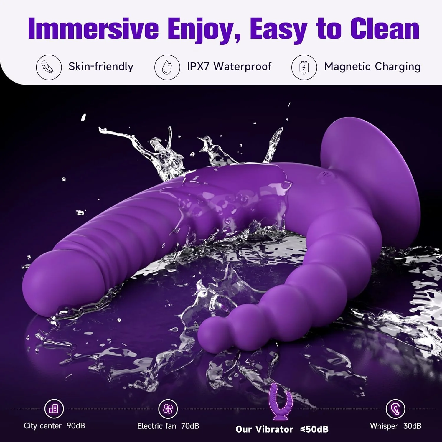 VibeFlex Double-Ended Vibrating Dildo - Image 5