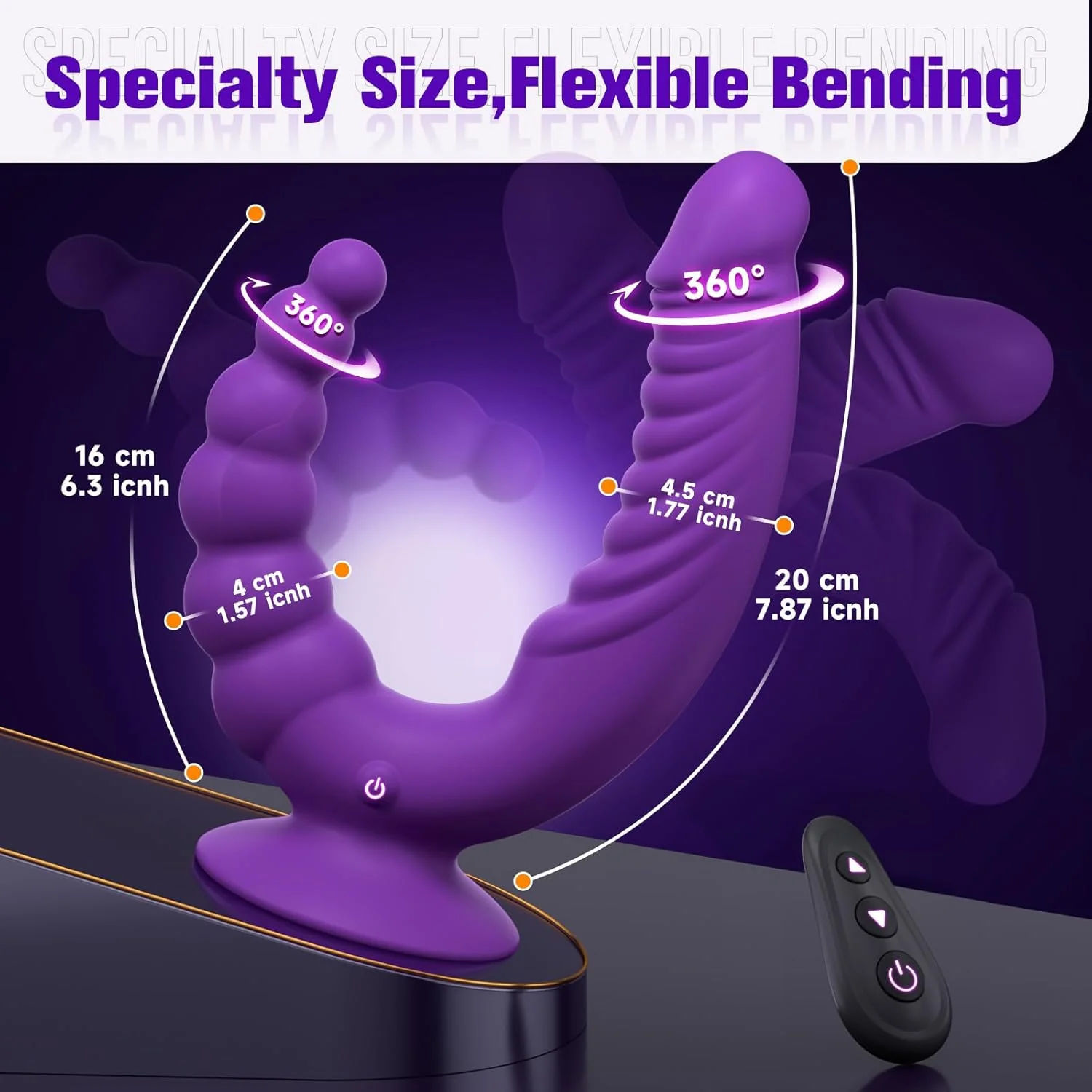 VibeFlex Double-Ended Vibrating Dildo - Image 6