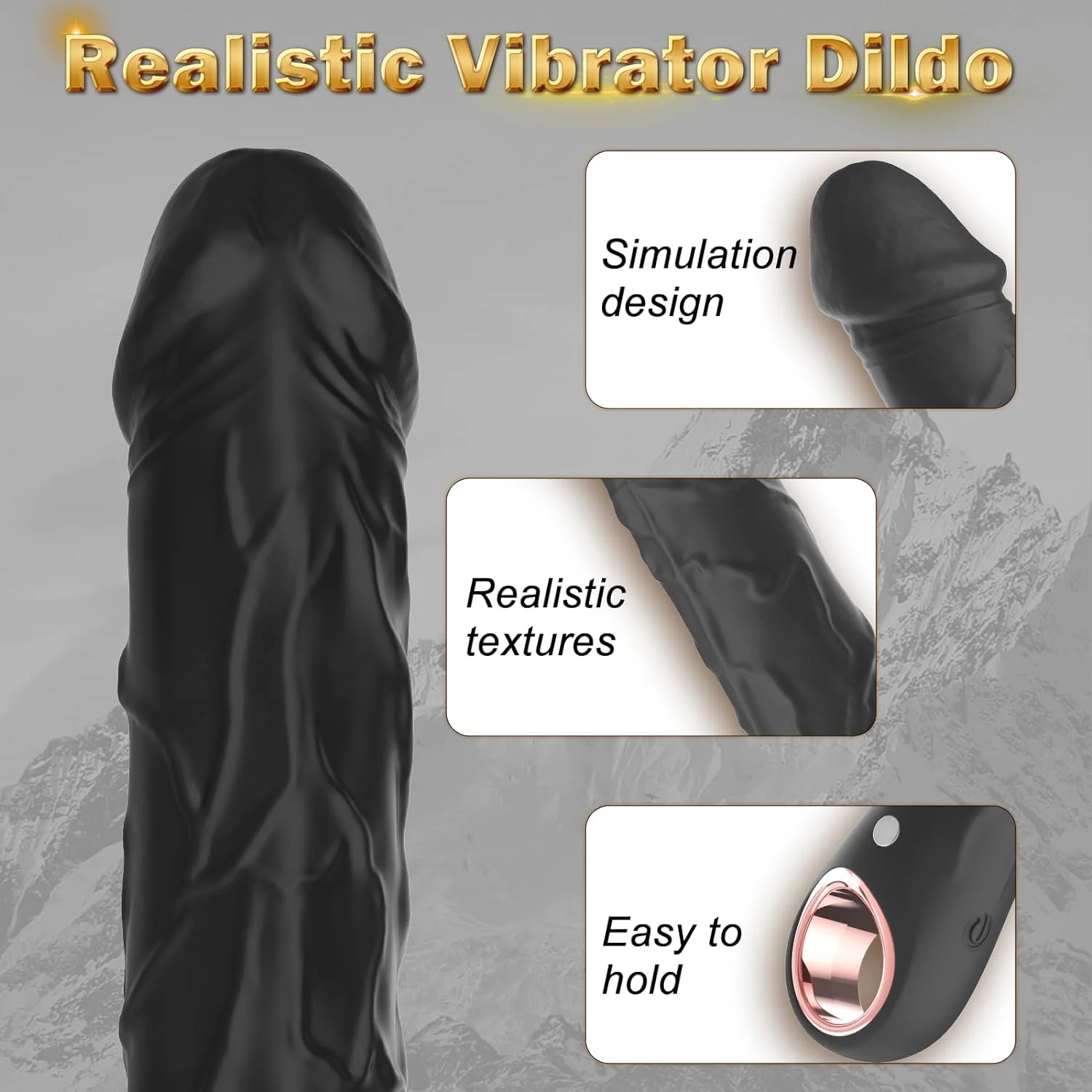 VibeGrip 10-Mode G-Spot Dildo Vibrator - Image 4