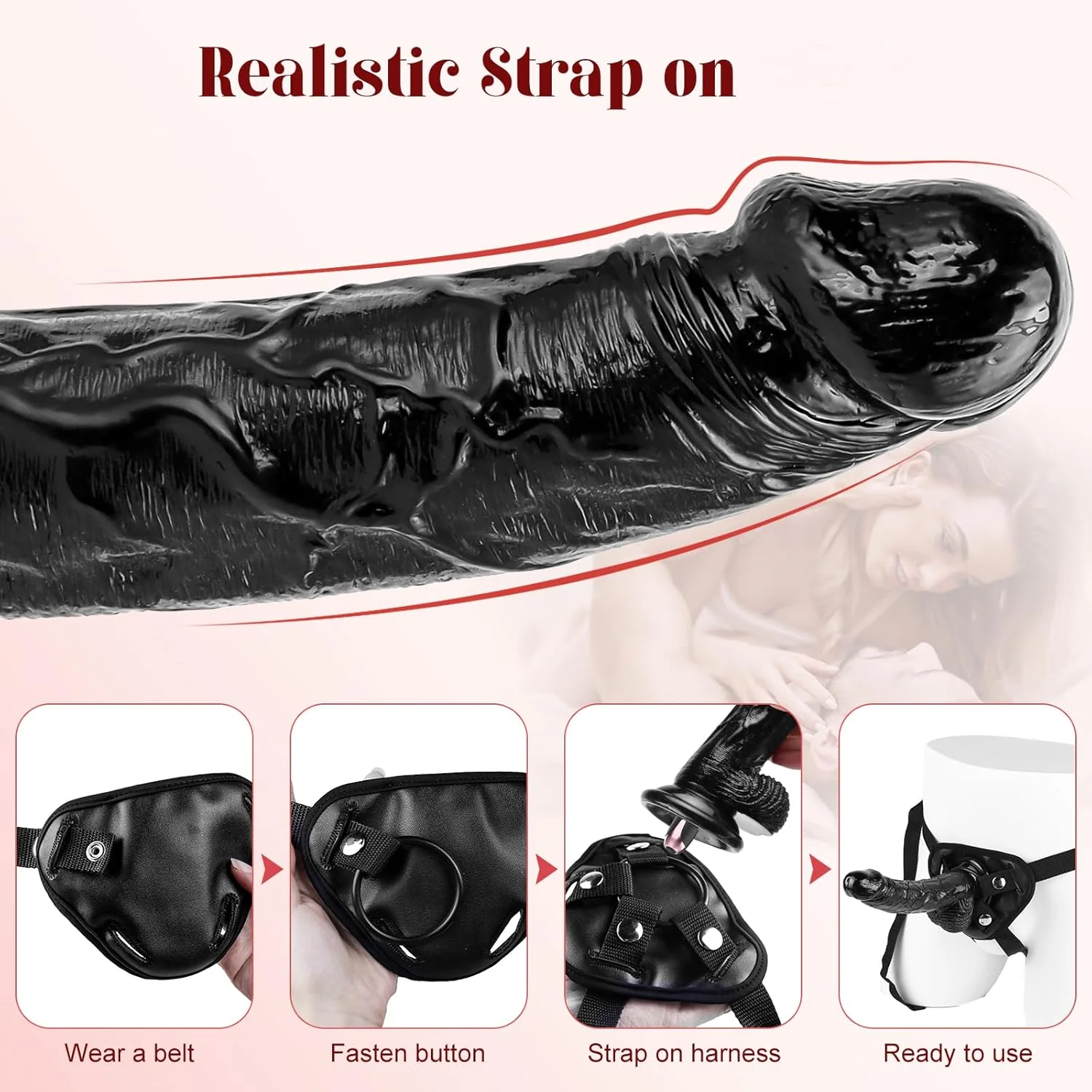 VibeMax Strap-On Dildo with Vibrating Bullet - Image 6