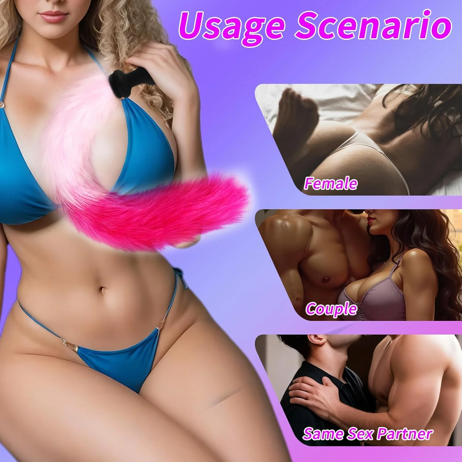 VibeTail Remote Vibrating Fox Tail Butt Plug - Image 4