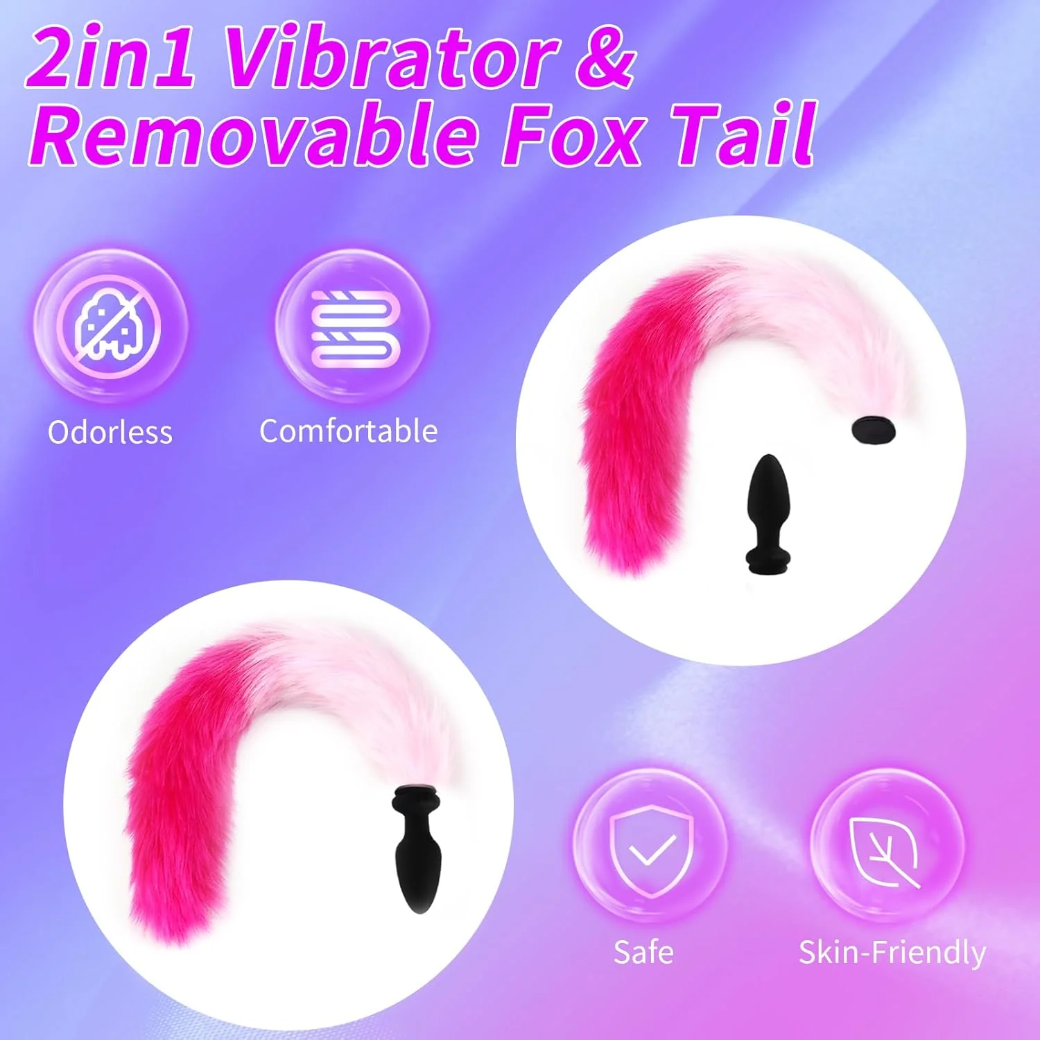 VibeTail Remote Vibrating Fox Tail Butt Plug - Image 5