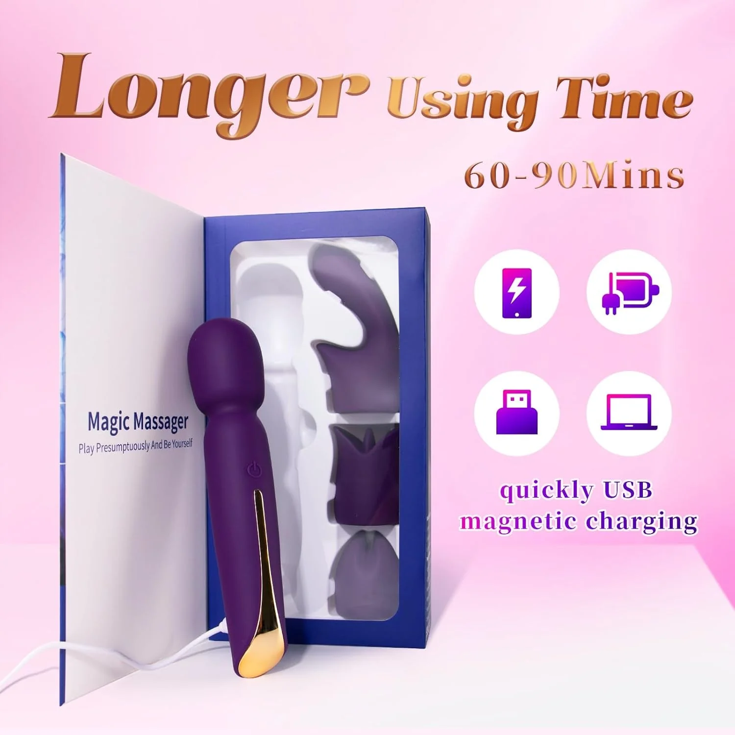 VibeVerse 4-in-1 Wand Vibrator Kit - Image 7