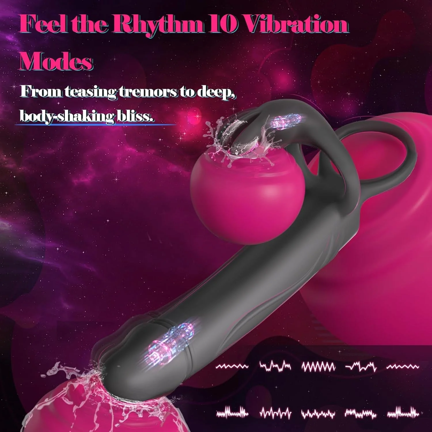 FusionRing Dual Shaft Couples Vibrating Cock Ring - Image 4