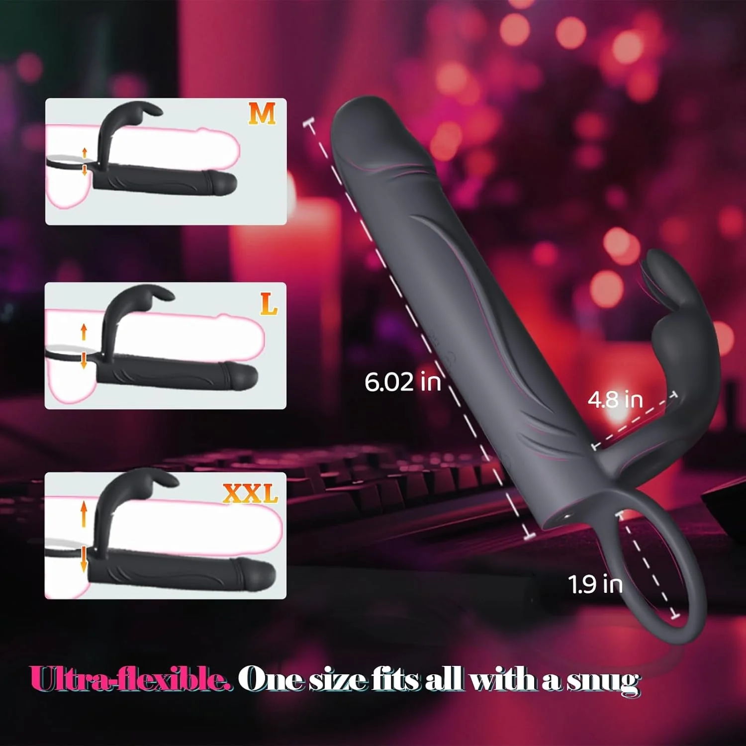 FusionRing Dual Shaft Couples Vibrating Cock Ring - Image 6