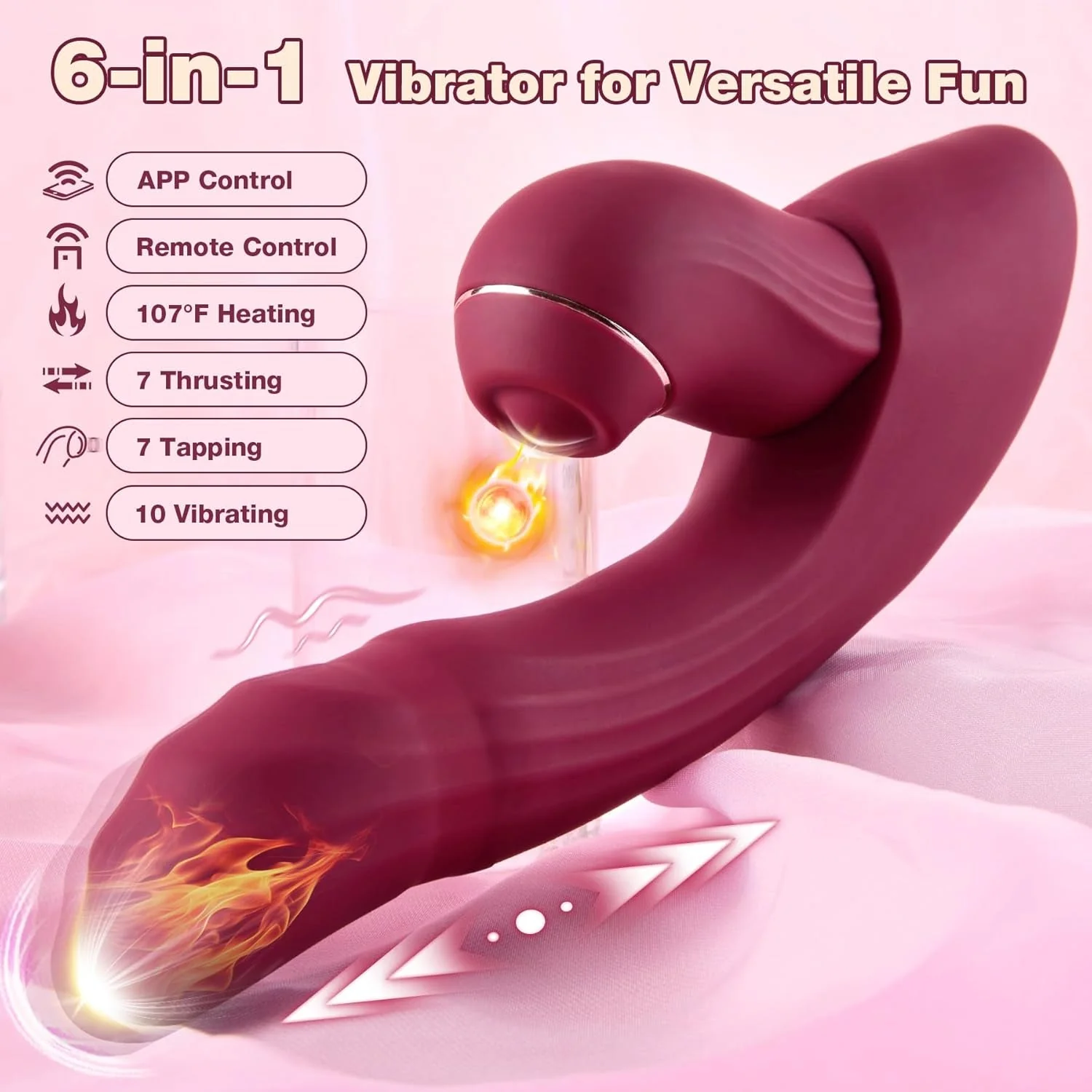 CrimsonSync 6X Dual Thrust Rabbit Vibrator - Image 4