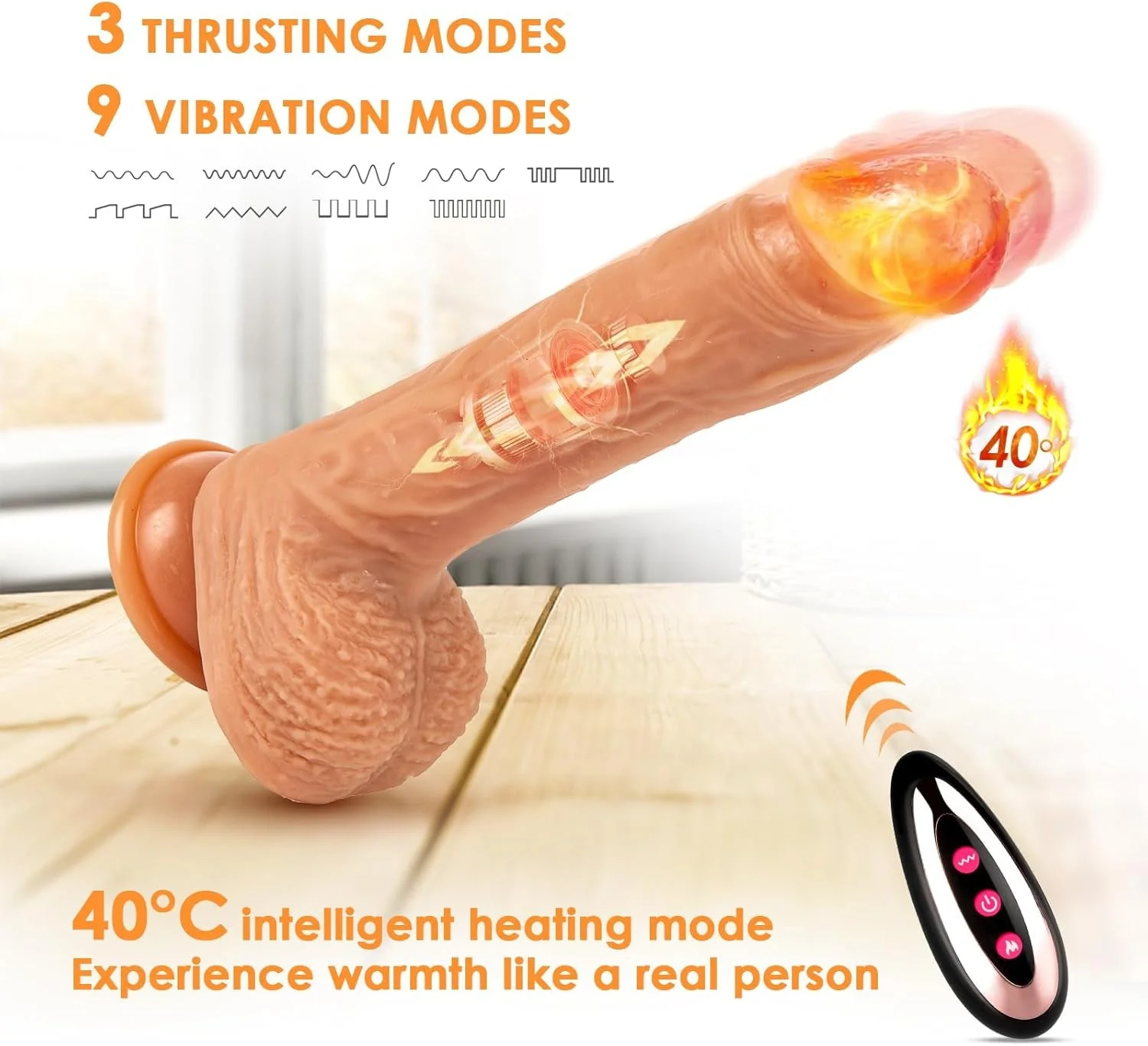 ThermaSpin Heating Rotating Suction Cup Vibrator - Image 2