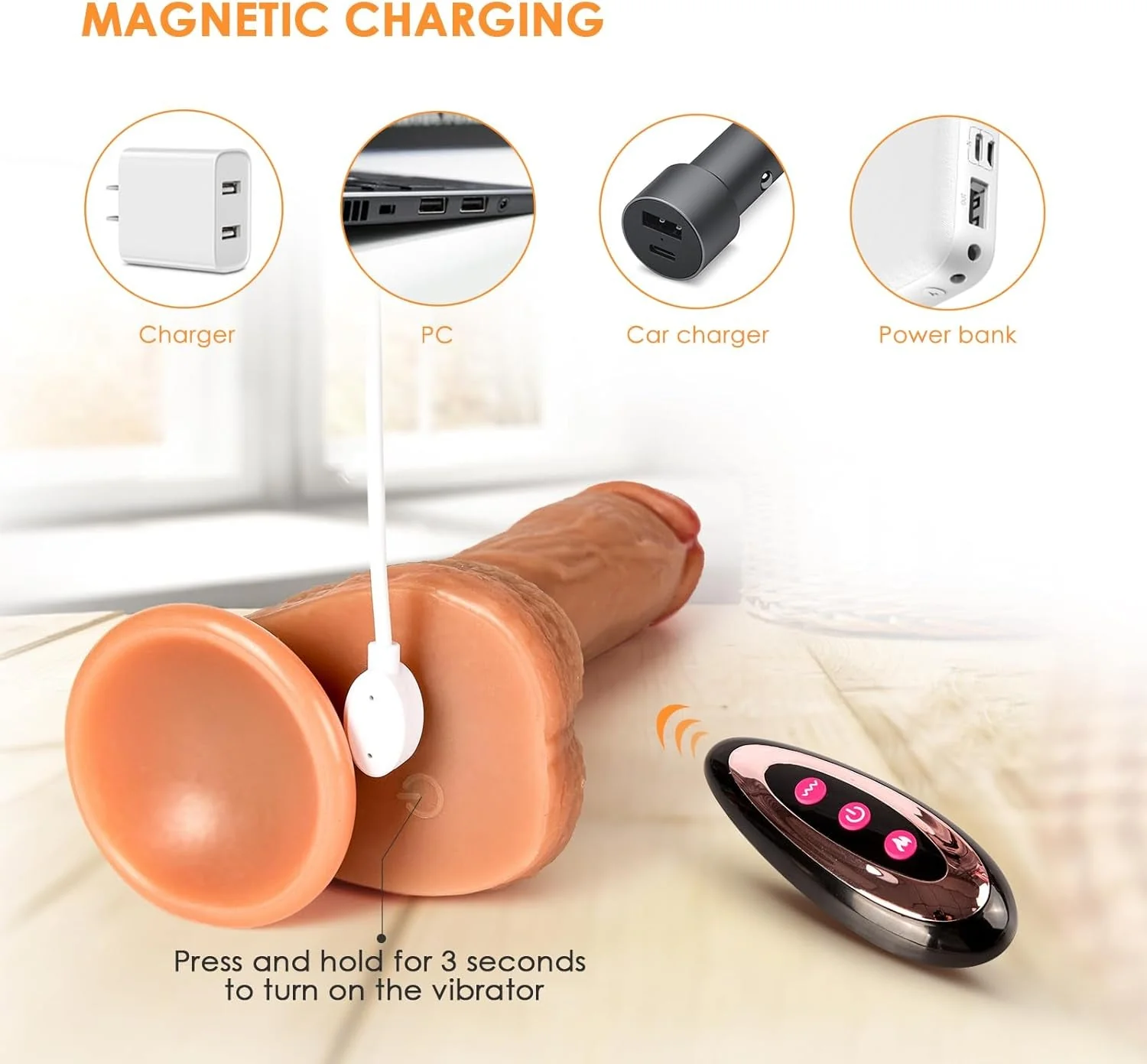 ThermaSpin Heating Rotating Suction Cup Vibrator - Image 4