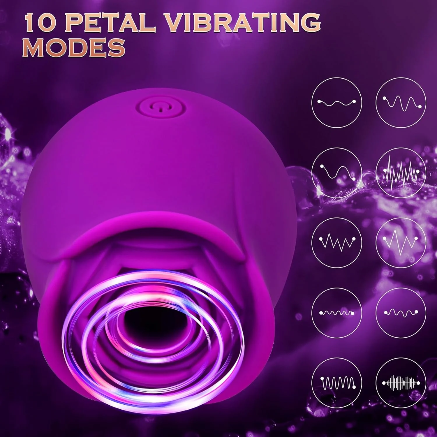 VioletBloom Purple App Controlled Rose Suction Vibrator - Image 3