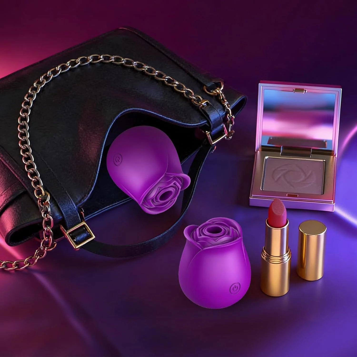 VioletBloom Purple App Controlled Rose Suction Vibrator - Image 6