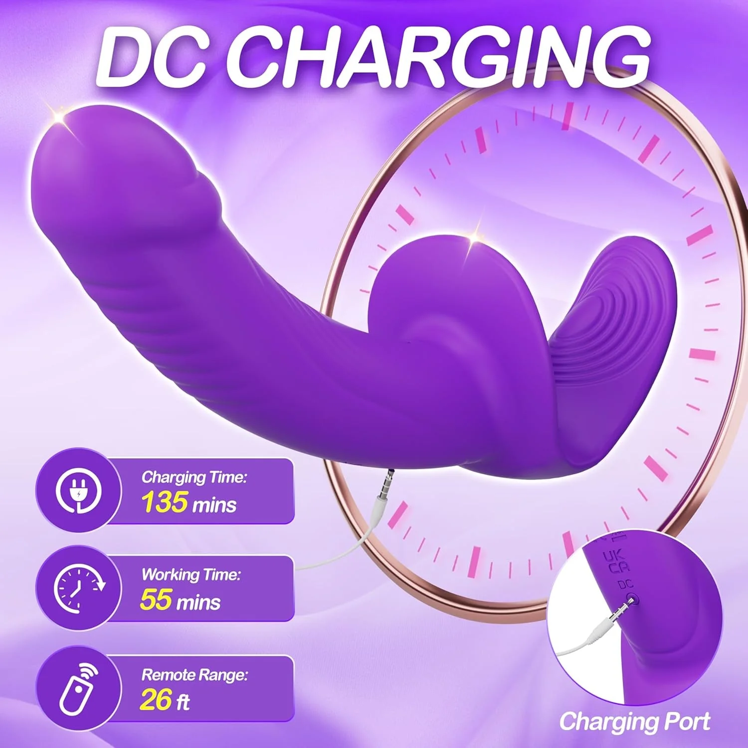 VioletMotion Vibrating Strap-On Dildo, Remote & Dual Motors - Image 4