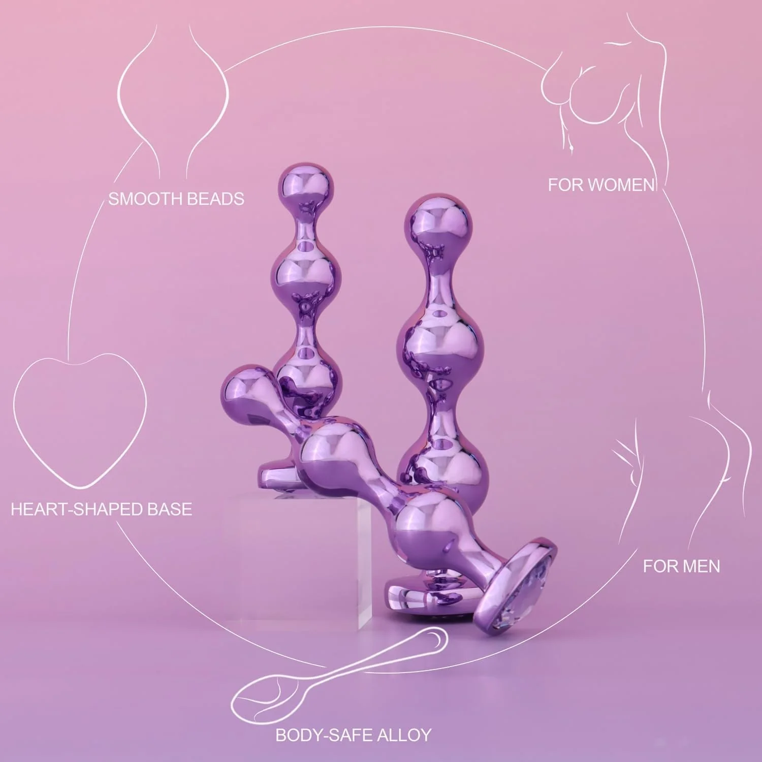 VioletSteel Luxe Butt Plug Trio - Image 2