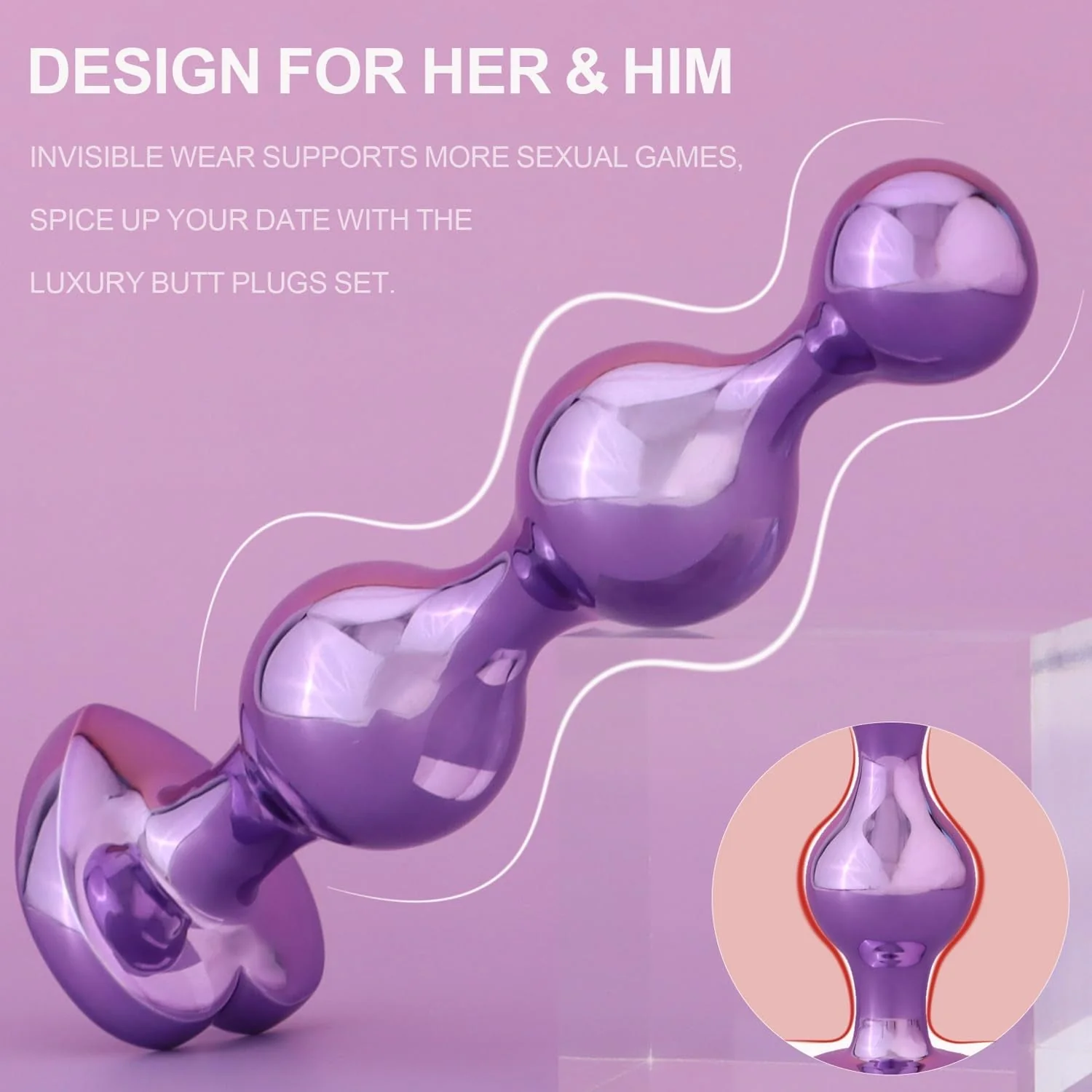 VioletSteel Luxe Butt Plug Trio - Image 5