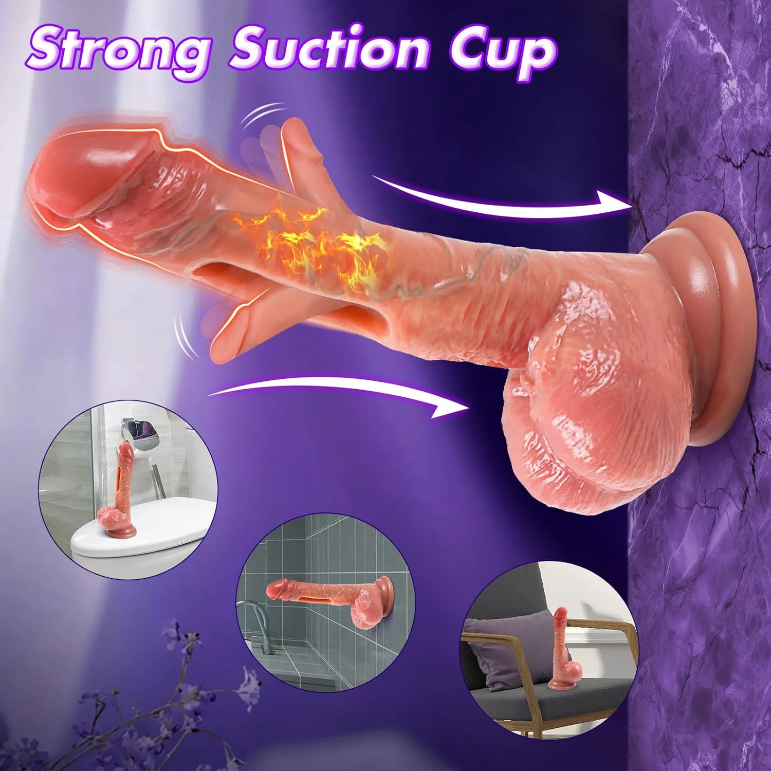 VixenWave 8.5'' Remote Control Flapping Dildo Vibrator - Image 7