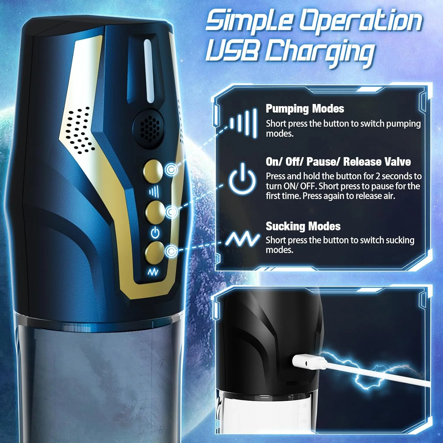 VocalPump 4X Smart Penis Pump Stroker - Image 7
