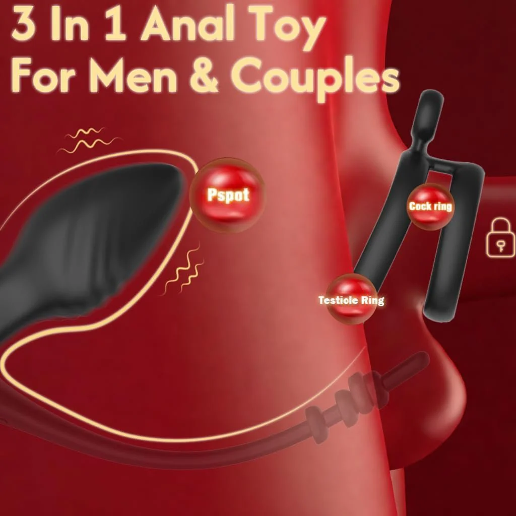 VortexKing Rotating Prostate Massager Cock Ring App + Remote | 9 Modes - Image 3
