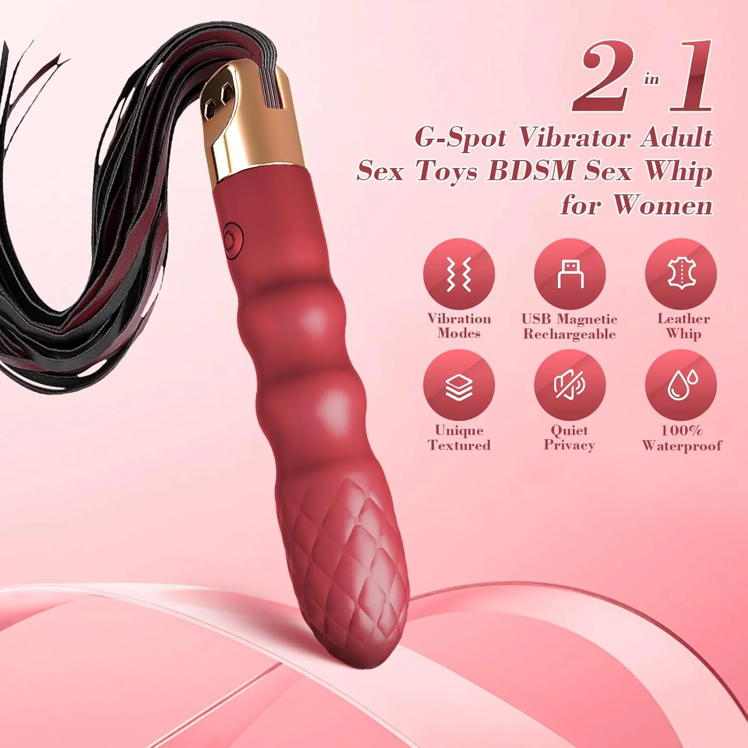 WhipVibe 2-in-1 G-Spot & BDSM Whip - Image 2