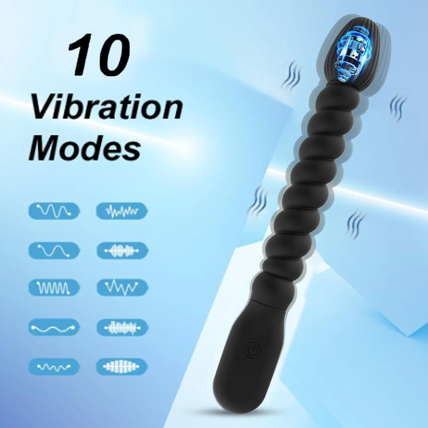 WhisperBead Vibrating Anal Beads Wand | 10 Modes - Image 4