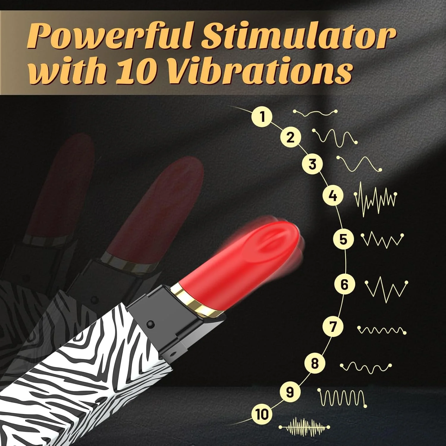 WhisperDot 3-Head Lipstick Bullet Vibrator - Image 4