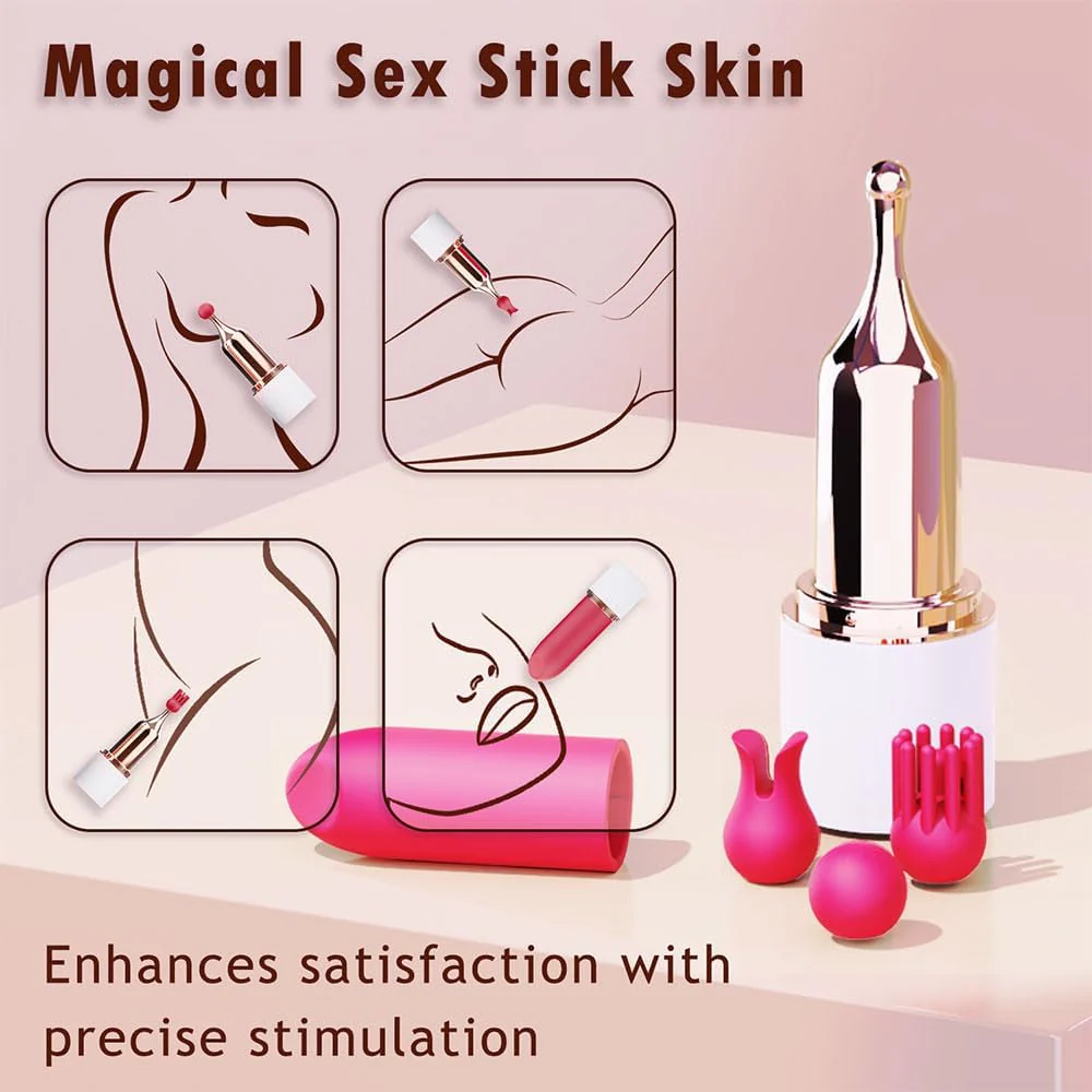 WhisperLuxe 4-Head Lipstick Vibrator - Image 4