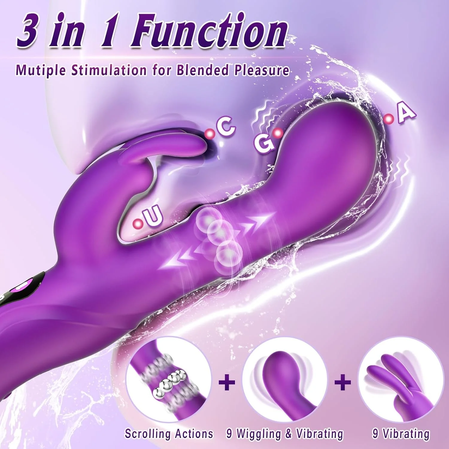 WiggleRush Thrusting Wiggling Rabbit Vibrator - Image 2