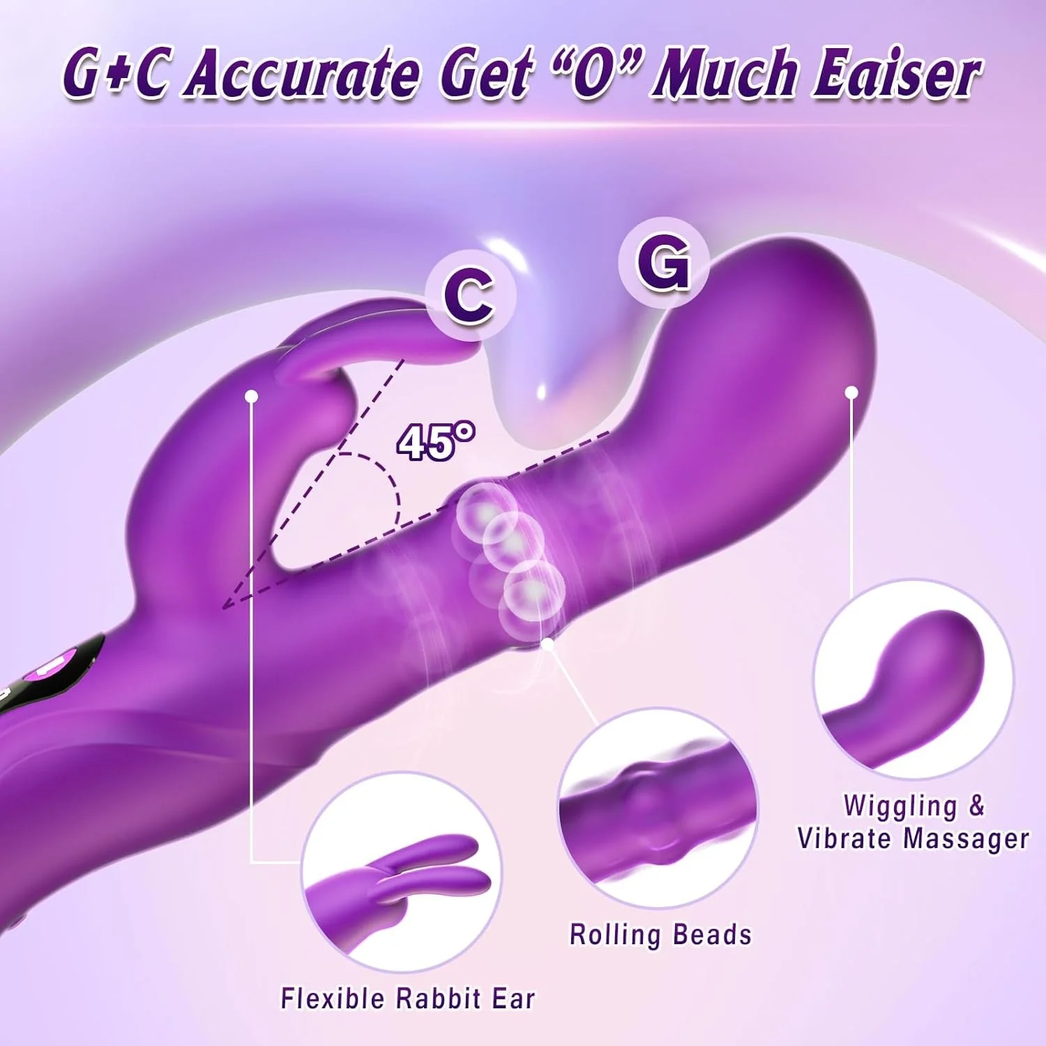 WiggleRush Thrusting Wiggling Rabbit Vibrator - Image 5