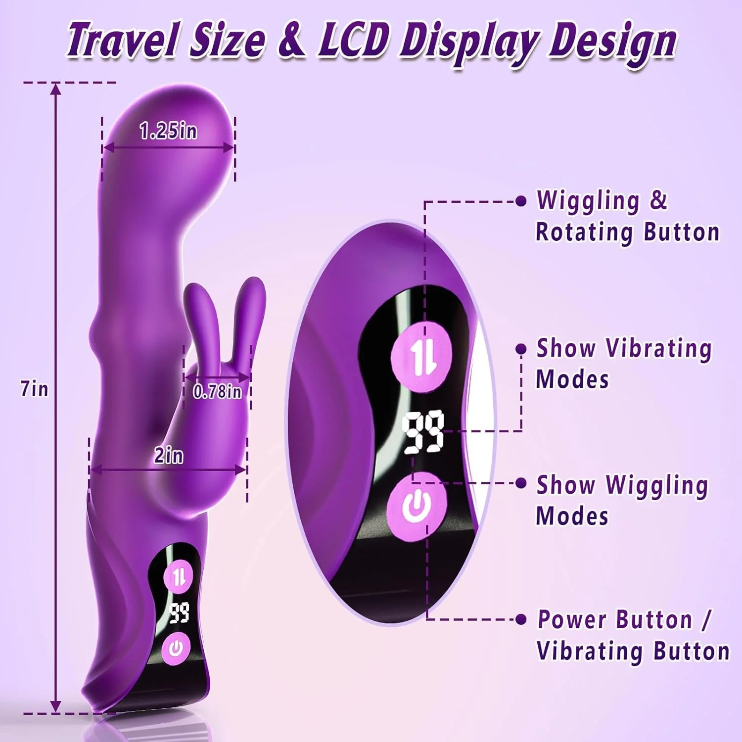WiggleRush Thrusting Wiggling Rabbit Vibrator - Image 6