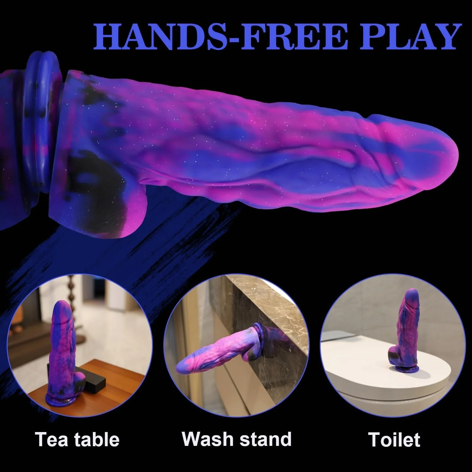 WildMuse 9.5" Thick Fantasy Realistic Dildo Suction - Image 4