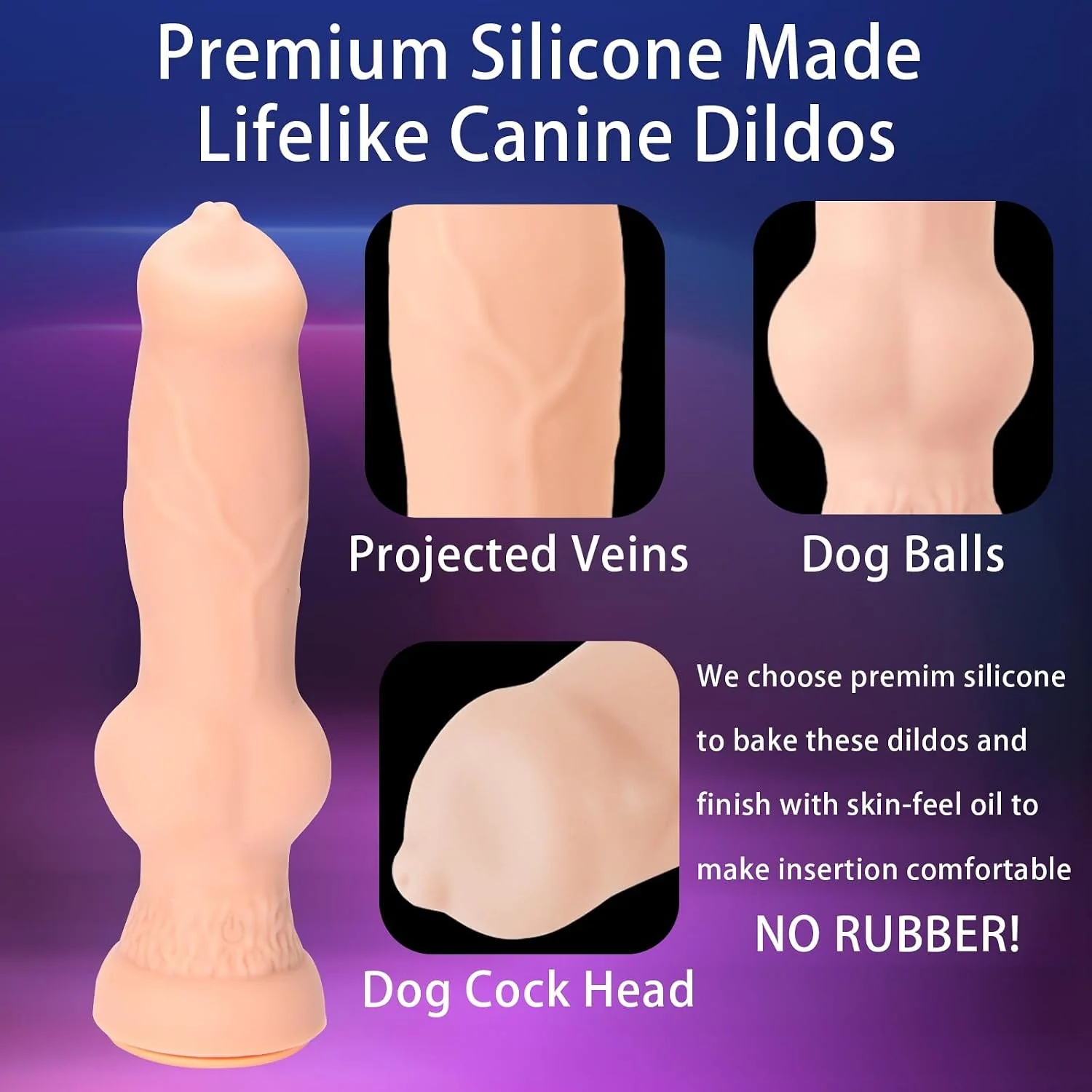 WildPack Triple-Vibrating Canine Strap-On Dildo Set - Image 3